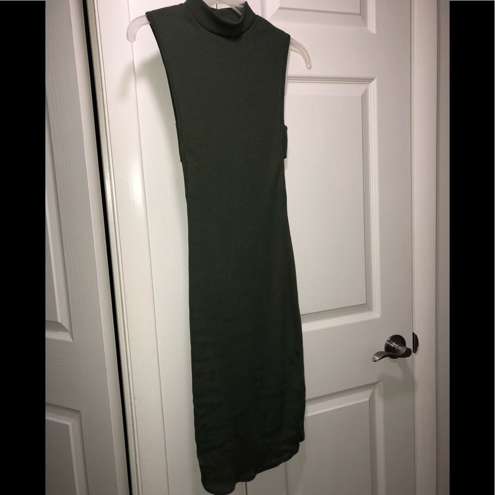 Olive body fitting dress size small